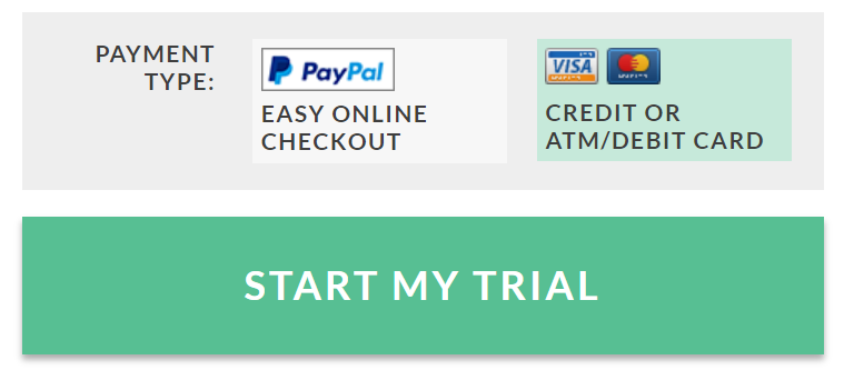 click the ‘Start my trial’ button