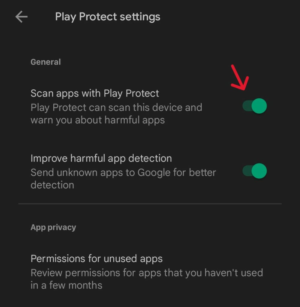 Scan apps with Play Protect